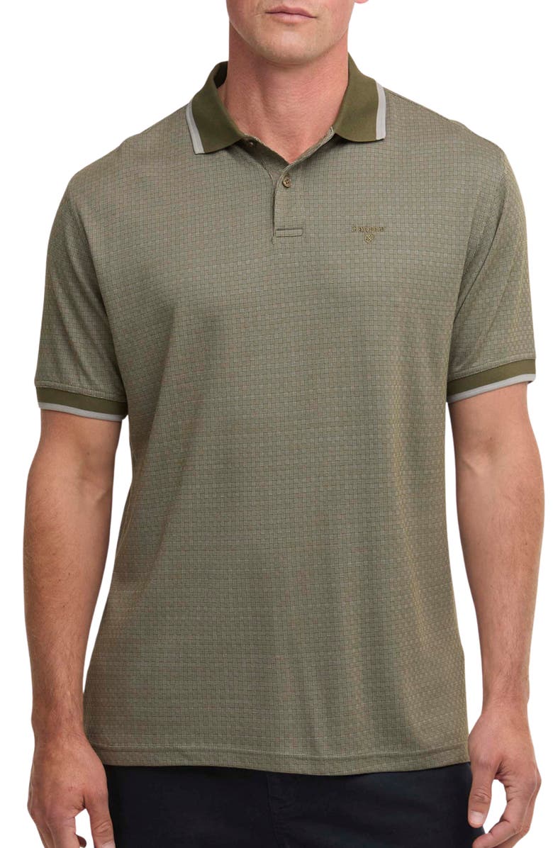 Barbour Weston Texture Polo, Main, color, Mid Olive