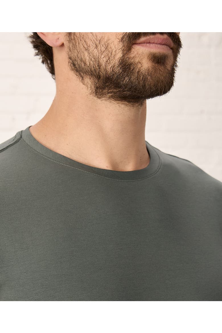 Organic Cotton Luxe Stretch Jersey Slim Long Sleeve Tee, Alternate, color, Castor Grey