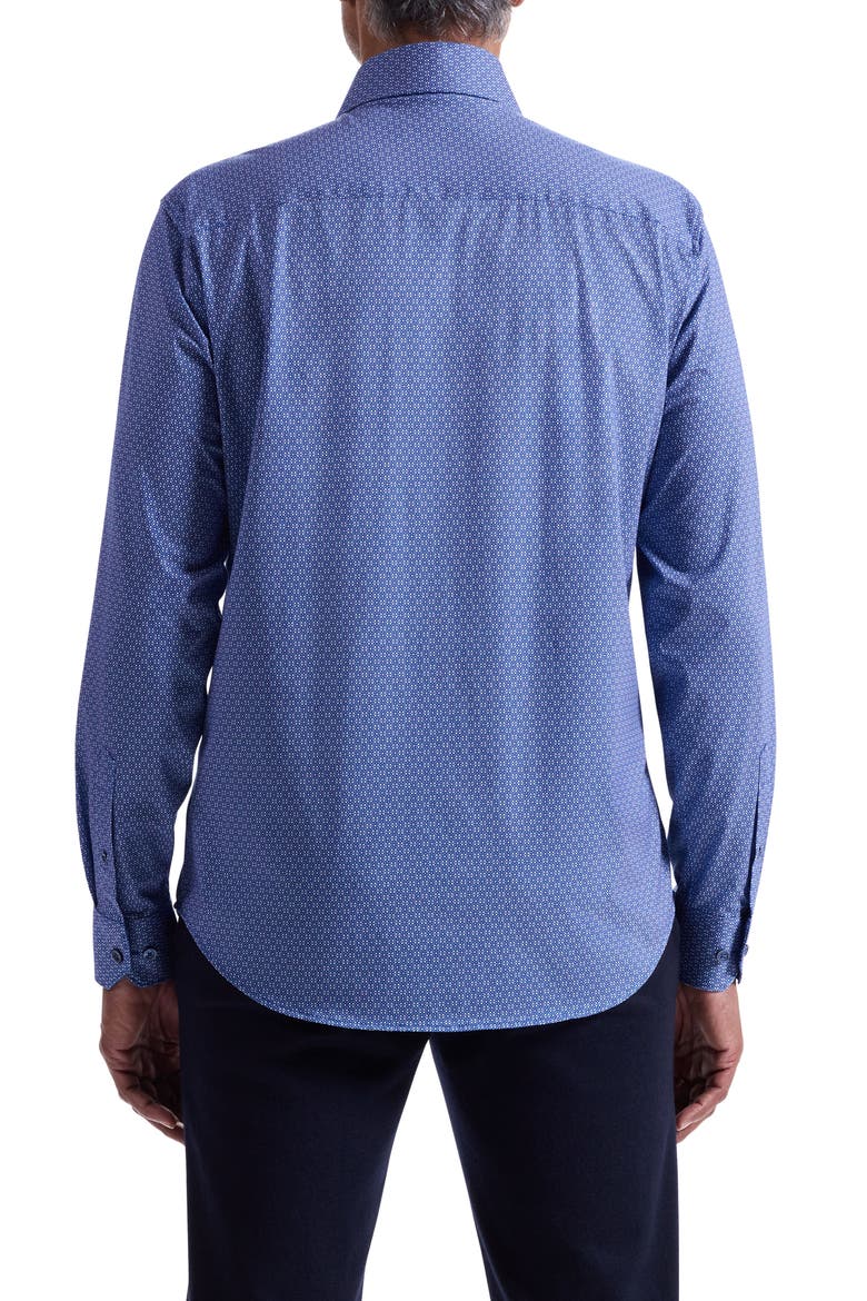 Devon OoohCotton® Mosaic Print Button-Up Shirt, Alternate, color, THISTLE