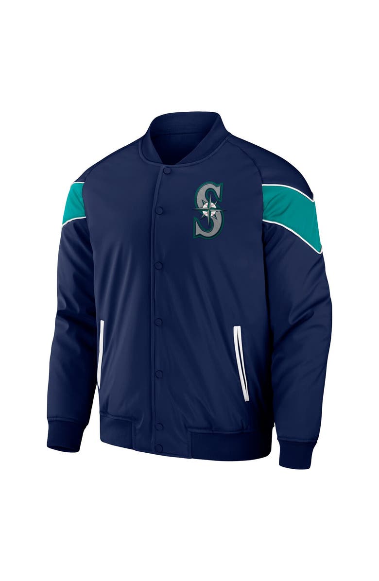 Darius Rucker Collection by Fanatics Men's Darius Rucker Collection by Fanatics Navy Seattle Mariners Baseball Raglan Full-Snap Jacket, Alternate, color, Navy