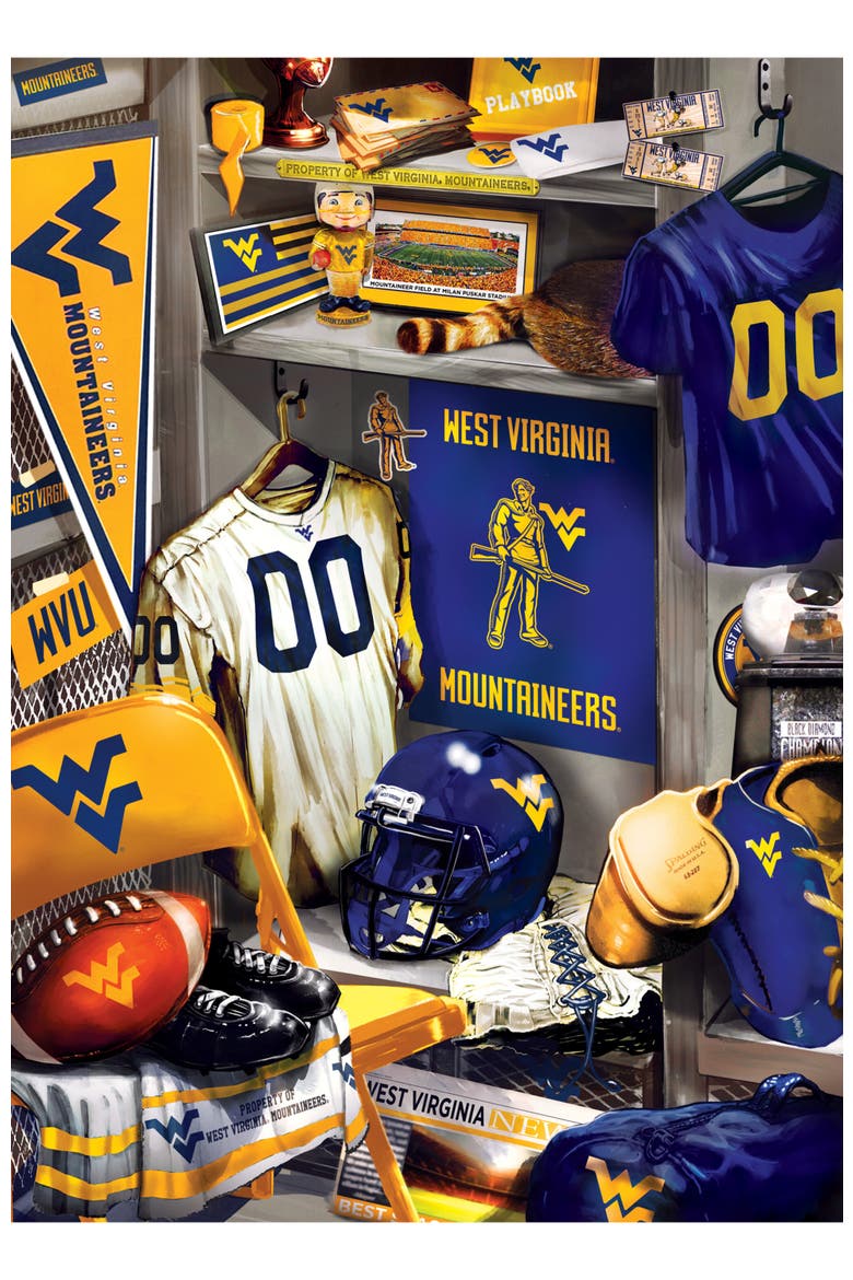 West Virginia Locker Room 500pc Puzzle, Alternate, color, Multicolor