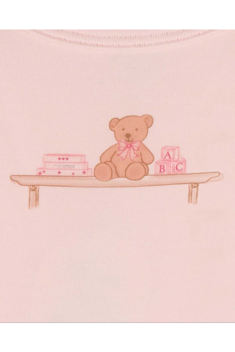 2 Piece Kids Bear On A Shelf Pajama Set, Alternate, color, Barely Pink