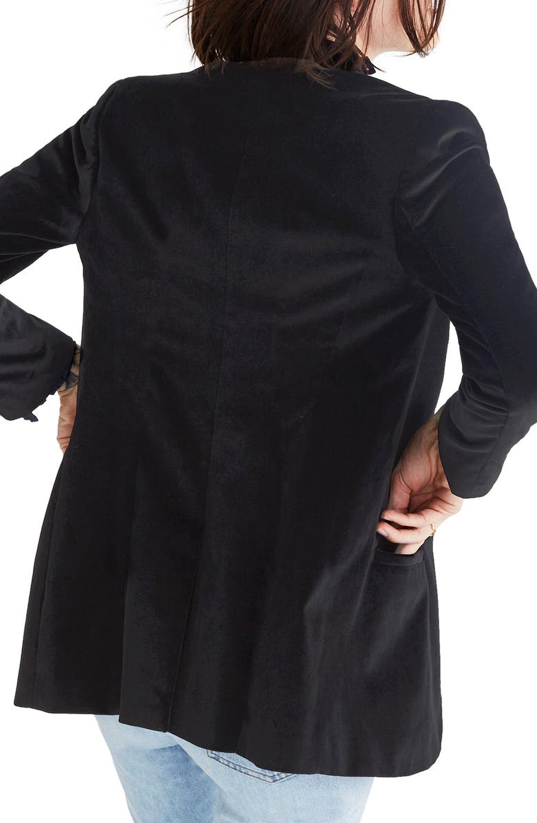 Madewell Lauren Velvet Blazer, Alternate, color, 