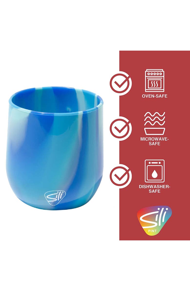 Silipint Silicone 12oz Stemless Wine Glasses 6 Pack, Alternate, color, Multicolored