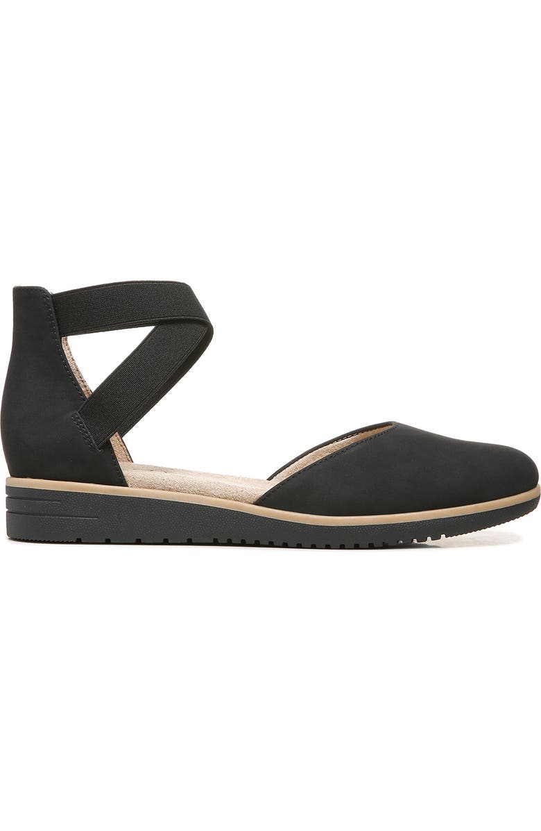 SOUL NATURALIZER Intro d'Orsay Wedge Flat - Wide Width Available, Alternate, color, Black Synthetic Nubuck