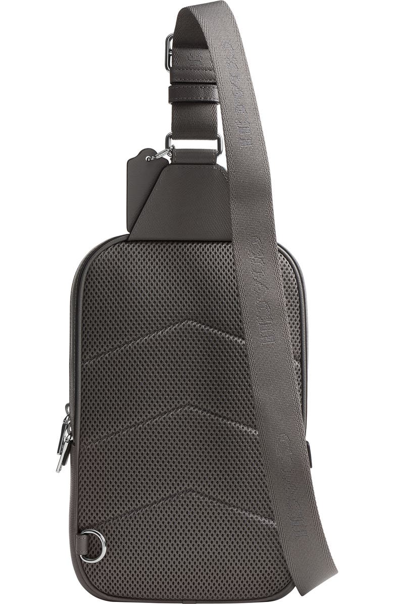 COACH Felix Signature Coated Canvas & Leather Sling Bag, Alternate, color, Grey Signature