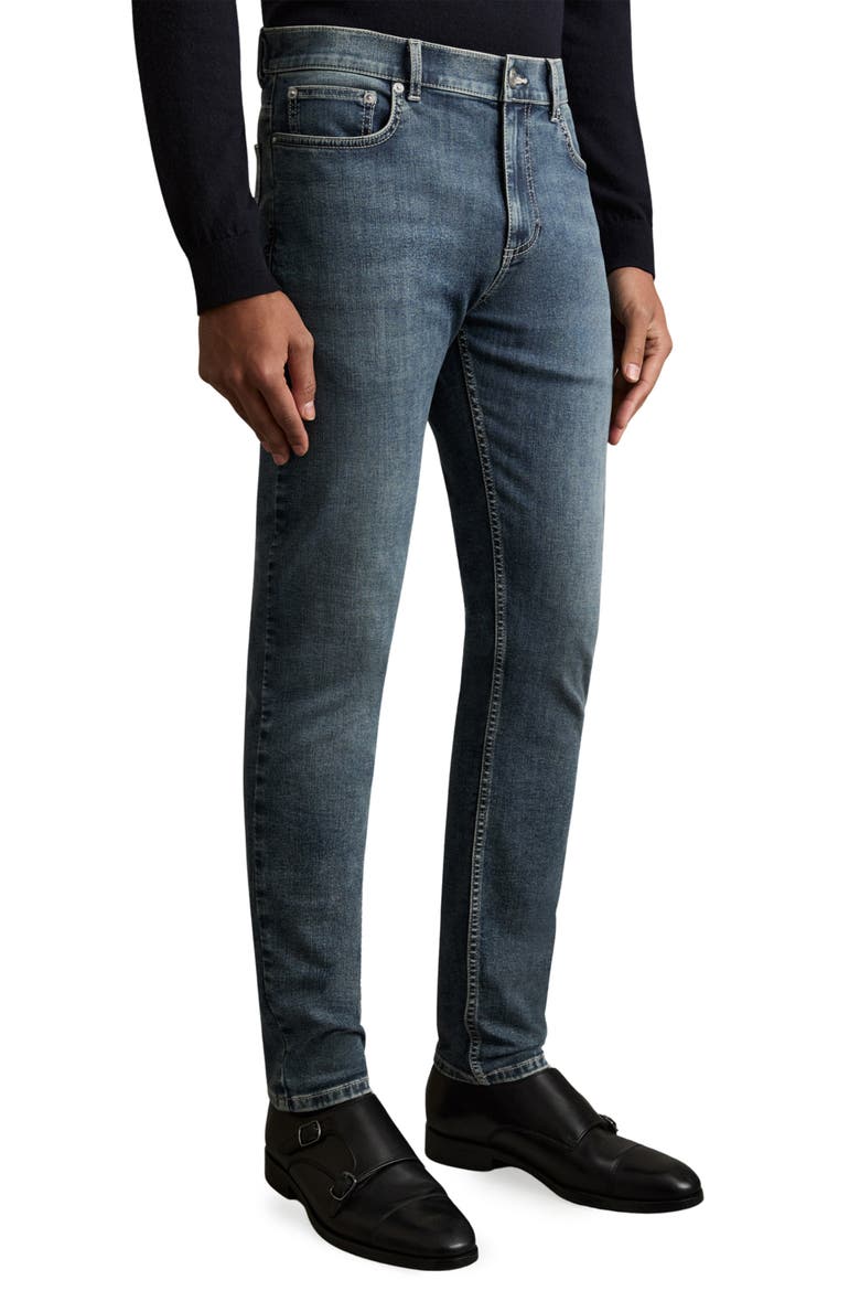 Bleaker Slim Fit Jeans, Main, color, WASHED INDIGO