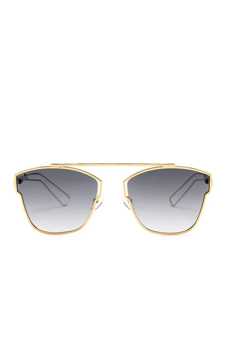 Emery 59mm Geo Sunglasses, Main, color, GOLD/BLACK