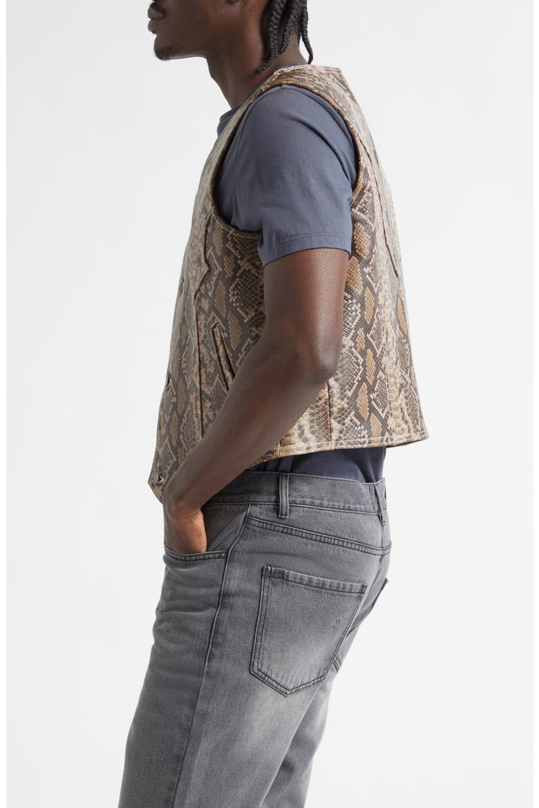 Tombstone Snakeskin Embossed Leather Vest, Alternate, color, SNAKESKIN PRINT