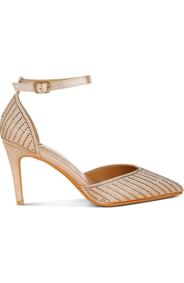 LONDON RAG Wanda Ankle Strap Pump, Alternate, color, Gold