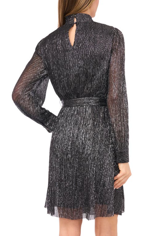 Halogenr Halogen(r) Metallic Long Sleeve Minidress In Multi