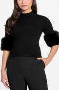 Marciano Faux Fur Cuff Festive Sweater