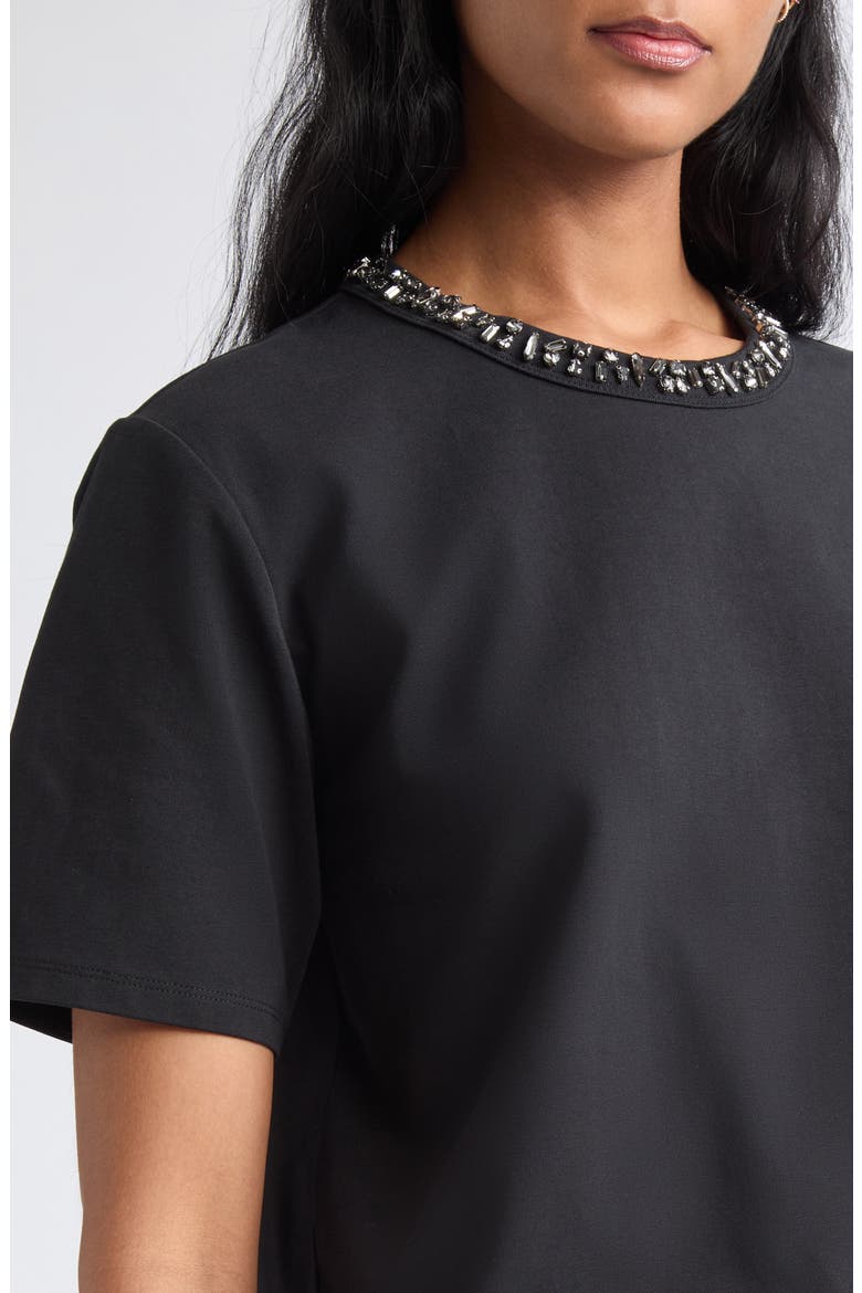 Sebastian Embellished Jewel Neck T-Shirt, Alternate, color, BLACK