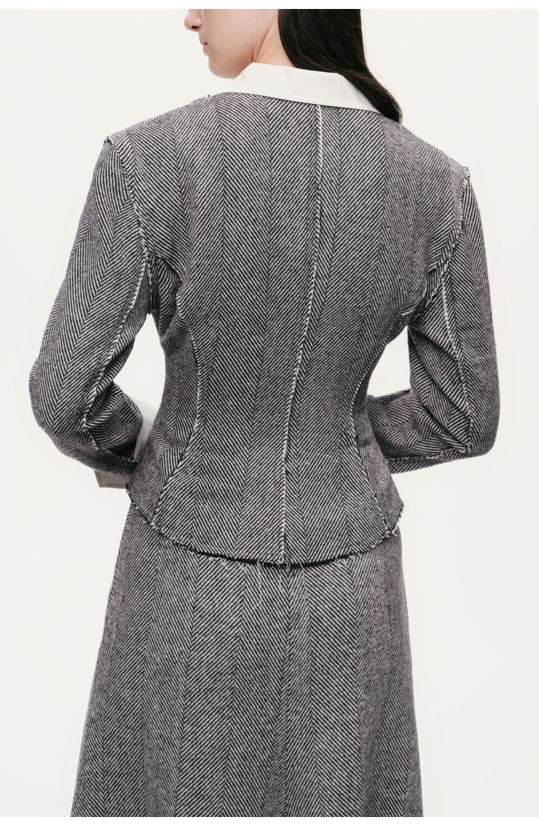 Nocturne Contrast Lapel Tailored Textured Jacket, Alternate, color, Multi-Colored