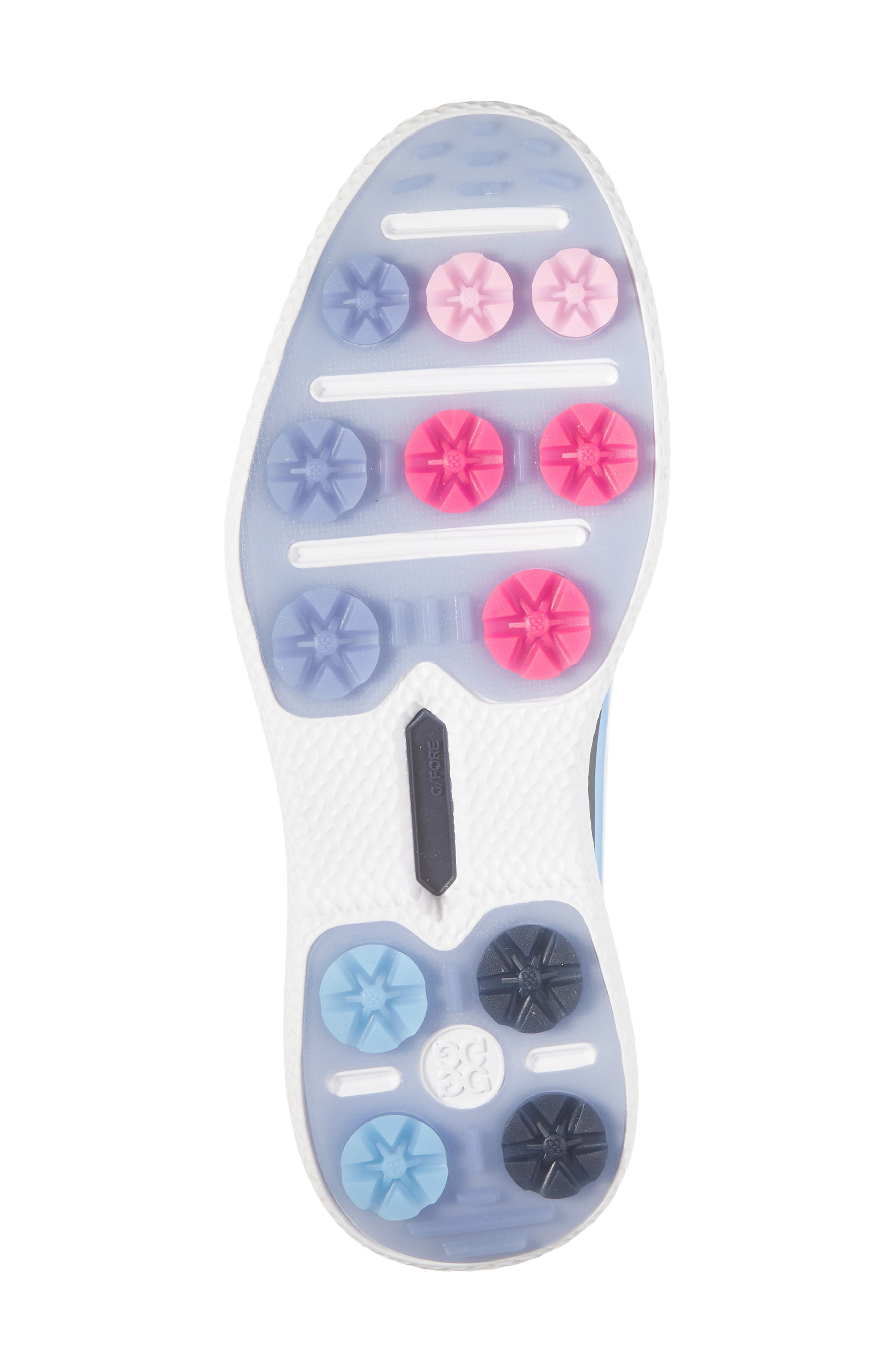 G/FORE Gallivanter Tuxedo Stripe Golf Shoe, Alternate, color, Snow/ Twilight