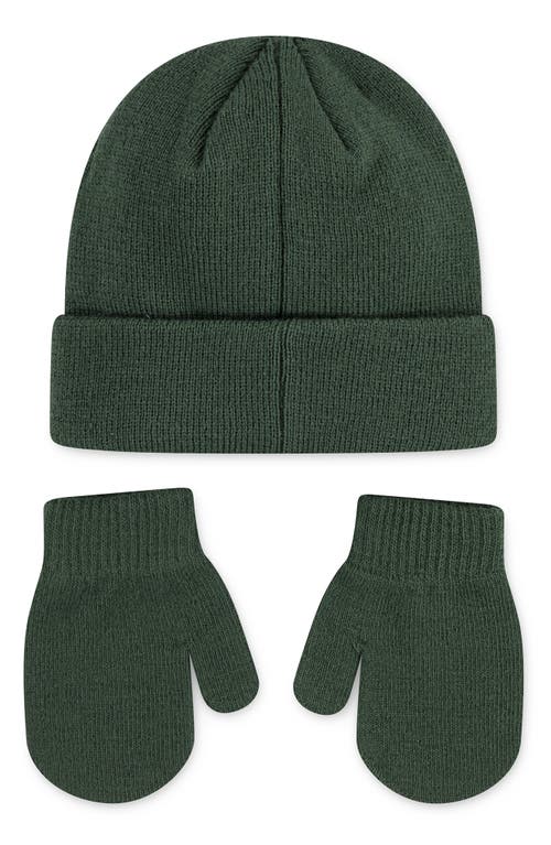Nike Futura Beanie & Gloves Set In Green
