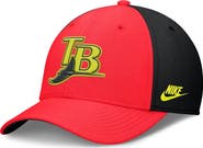 Nike Men's Nike Crimson/Black Tampa Bay Rays Neon 90s Rise SwooshFlex Hat