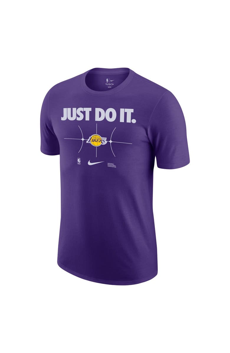 Nike Men's Nike Purple Los Angeles Lakers Just Do It T-Shirt, Alternate, color, Purple
