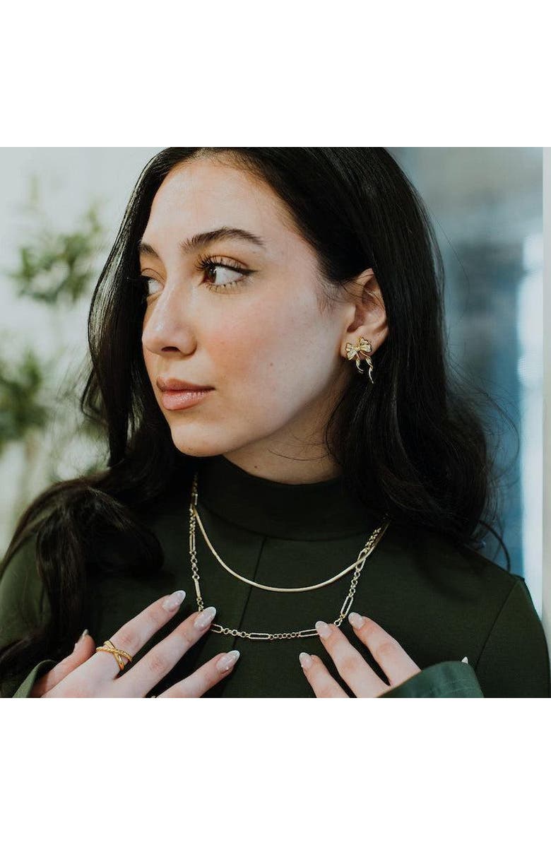 Ivy & Pearl Co. Golden Duo Necklace, Alternate, color, Gold