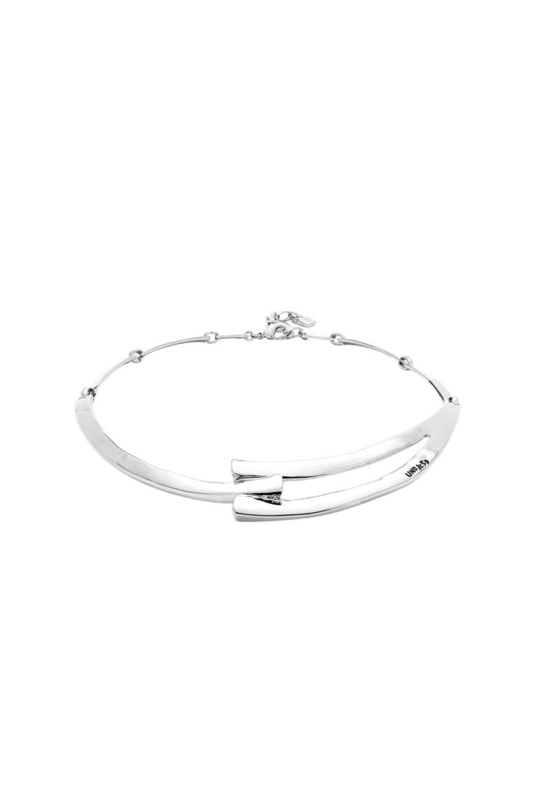 Sculpted Choker Necklace, Alternate, color, Silver