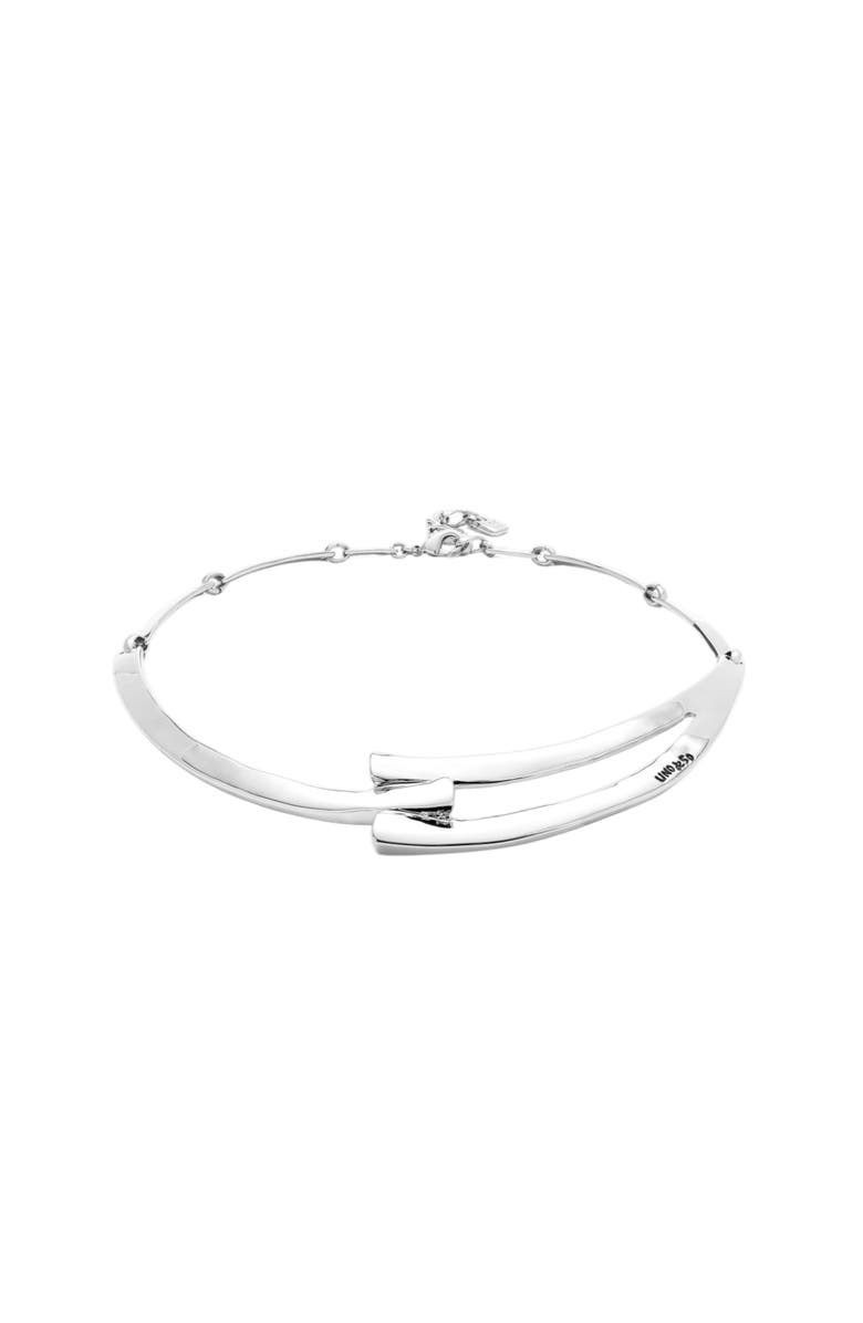 UNODE50 Sculpted Choker Necklace, Alternate, color, Silver