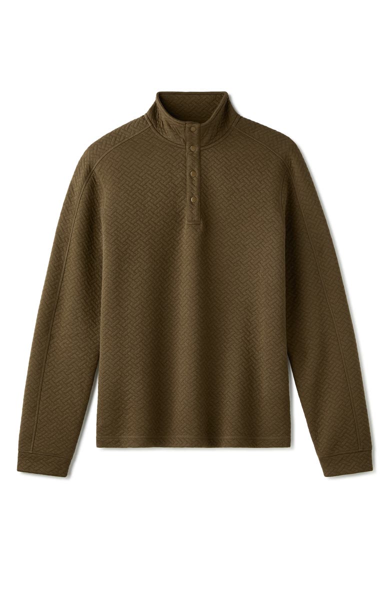 Rhone Weekend Quilted Pullover, Alternate, color, Wood Smoke