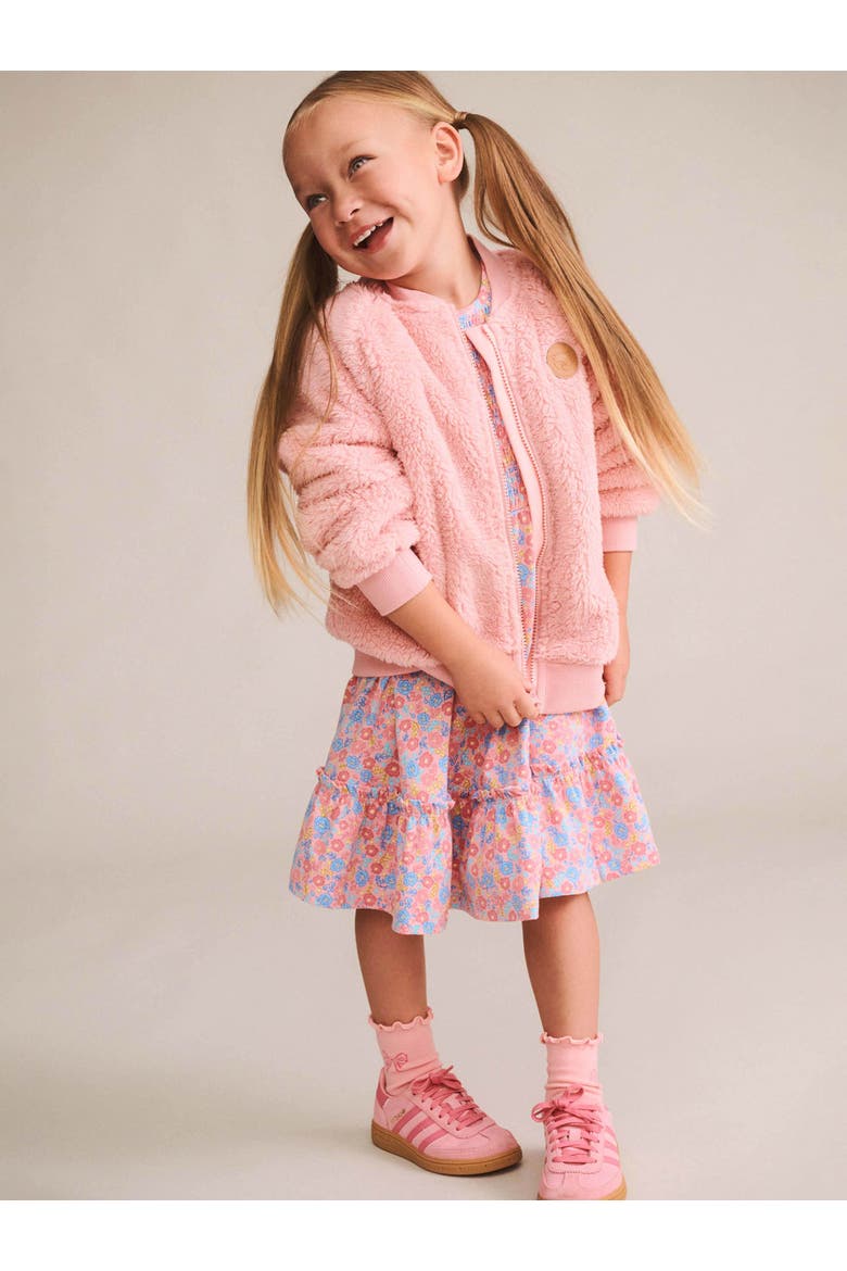 Cherry Bow Furry Jacket, Alternate, color, Vintage Pink