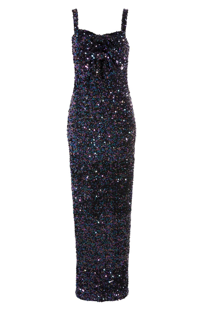 Black Halo Milayla Sequin Column Gown, Alternate, color, 