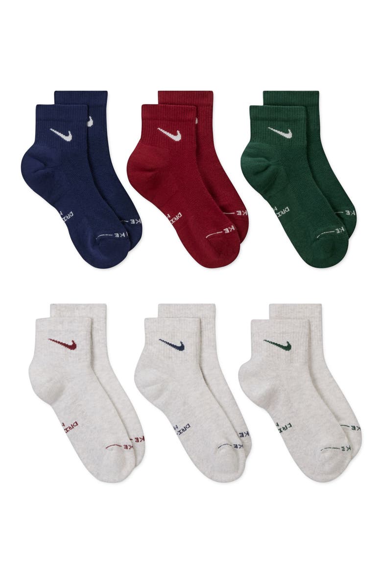 Everday Elevated Assorted 6-Pack Cotton Blend Ankle Socks, Alternate, color, 907 MULTI-COLOR
