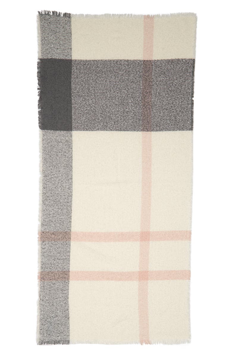 Barbour Plaid Bouclé Scarf, Alternate, color,