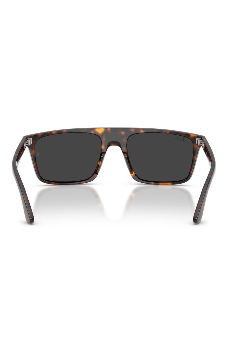 55mm Polarized Square Sunglasses, Alternate, color, HAVANA / POLAR BLACK