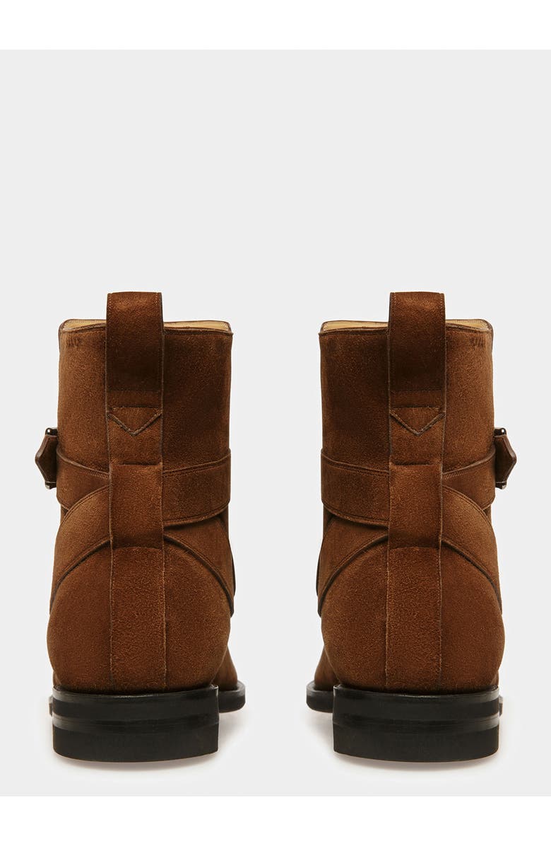 Bally Filly Leather Boots, Alternate, color, Brown