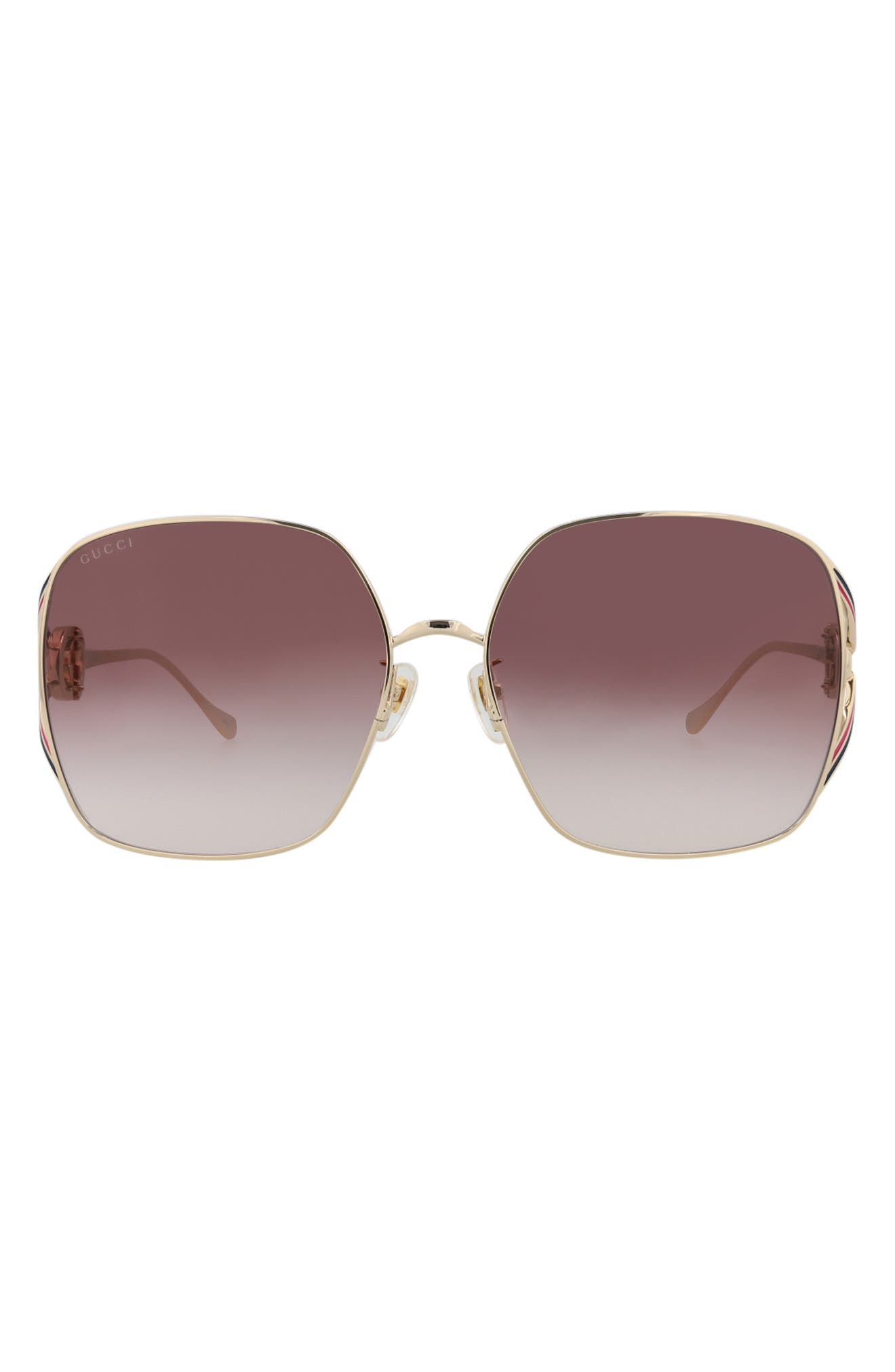 Gucci 63mm Oversized Sunglasses
