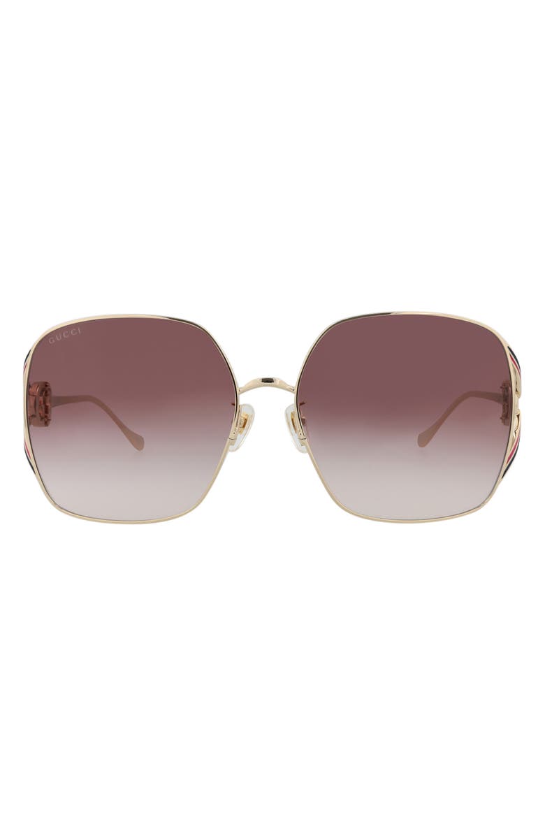 Gucci 63mm Oversized Sunglasses, Main, color, 