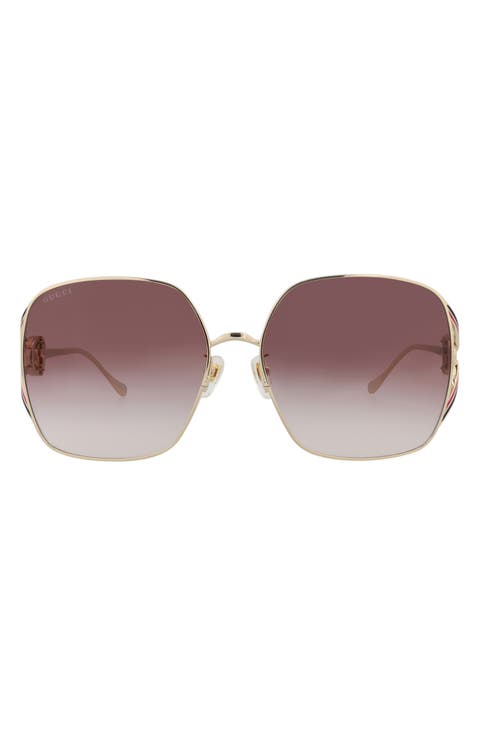 63mm Oversized Sunglasses