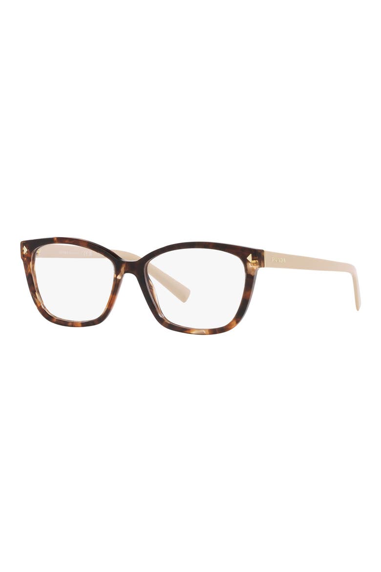 55mm Rectangular Optical Glasses, Alternate, color, DARK HAVANA