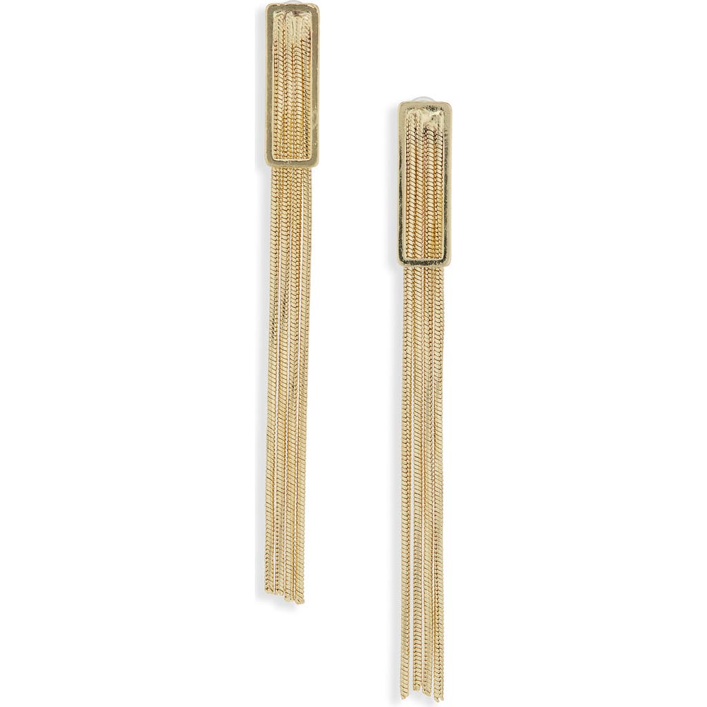 Cara Tassel Chain Drop Earrings In Gold