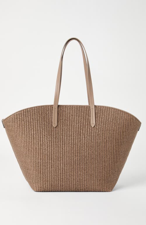 BRUNELLO CUCINELLI BRUNELLO CUCINELLI RAFFIA PANIER SHOPPER BAG 
