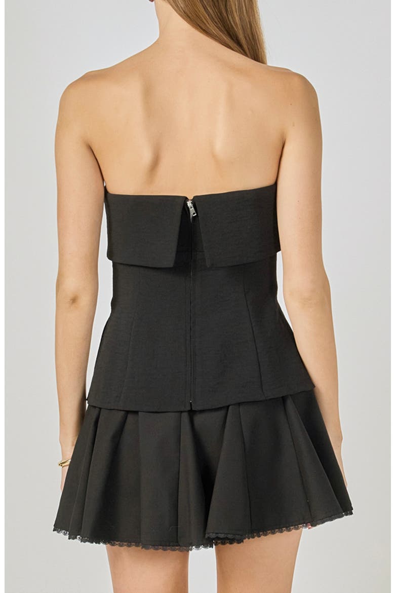 Folded Strapless Tube Top, Alternate, color, BLACK