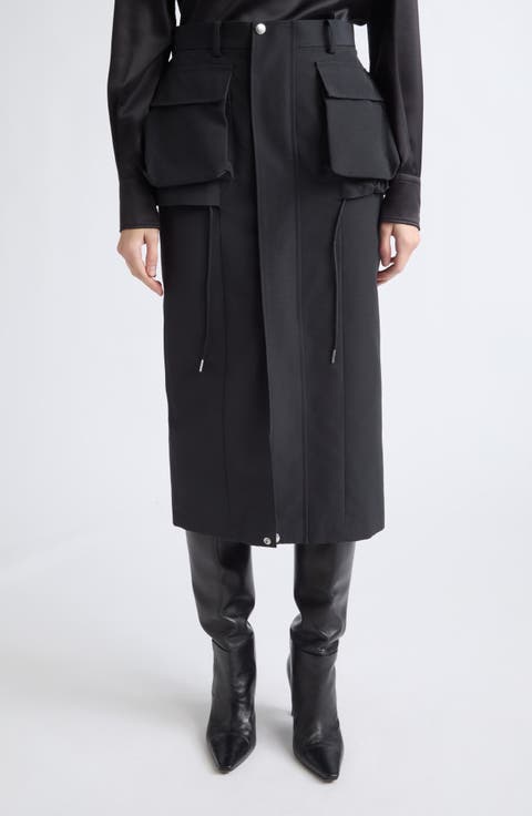 Grosgrain Bonding Midi Skirt
