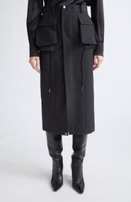 Sacai Grosgrain Bonding Midi Skirt