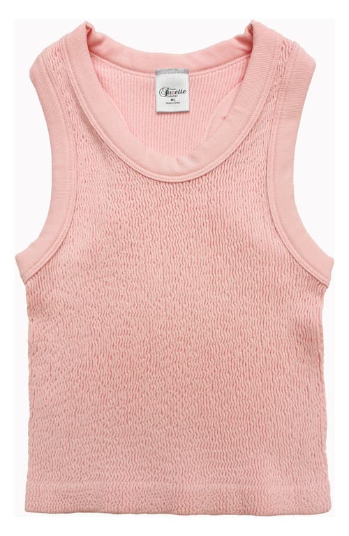 Suzette Collection Kids' Smocked Racerback Tank In Neutral