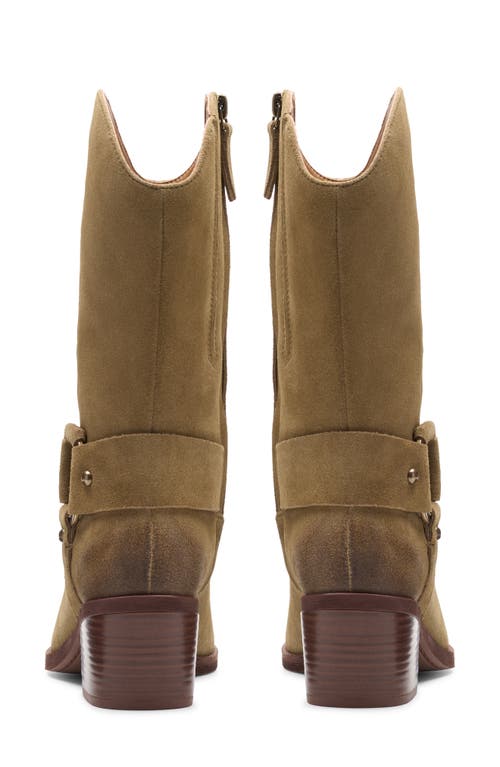 Clarks Morzine Rise Suede Cowboy Boot In Brown