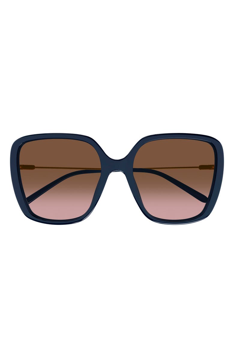 Chloé 57mm Gradient Square Sunglasses, Main, color, 
