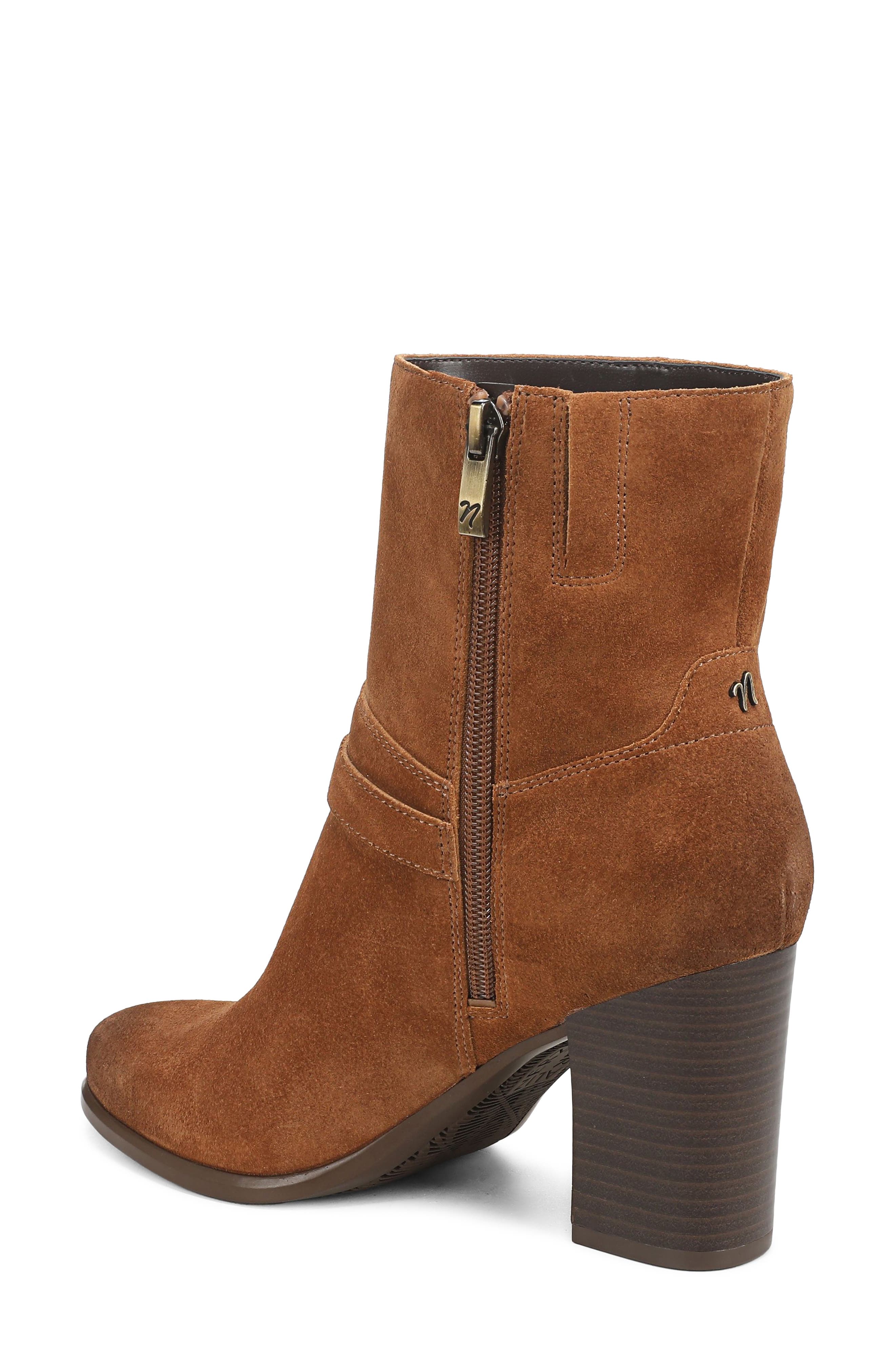 Leighton Leather Bootie, Alternate, color, DARK CHESTNUT SUEDE