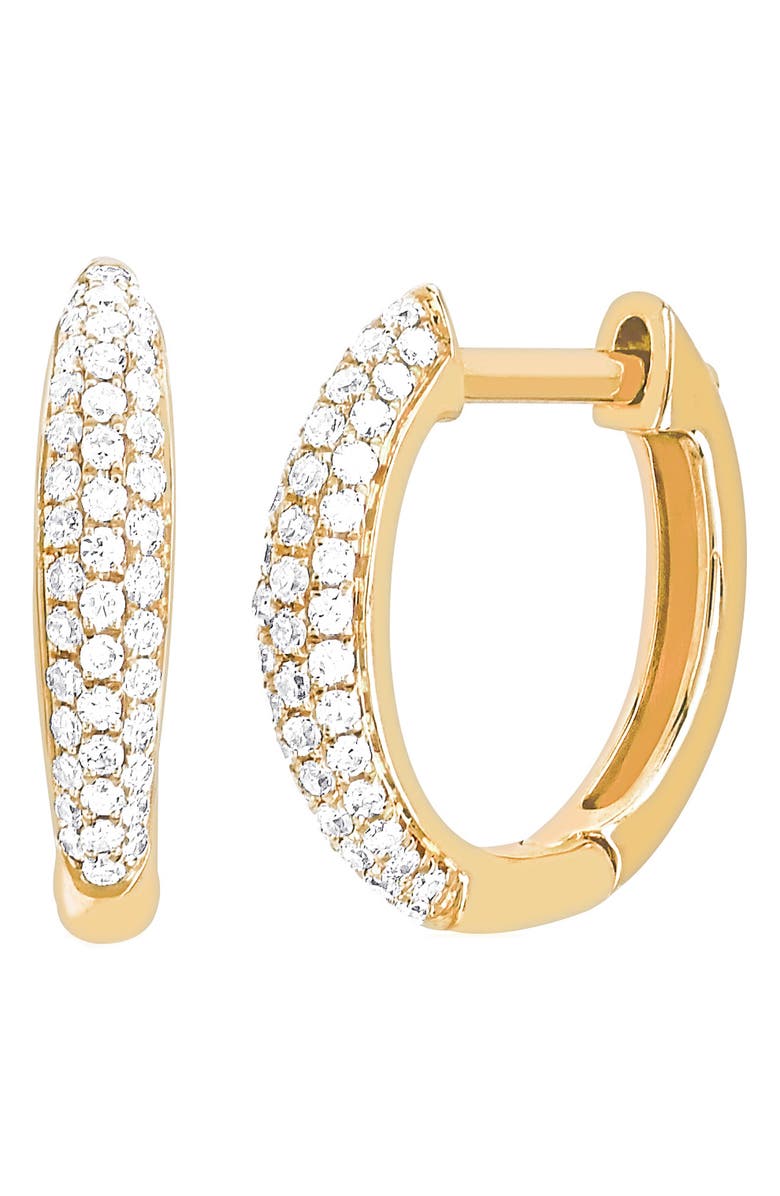 EF Collection Mini Dome Diamond Huggie Earrings, Main, color,