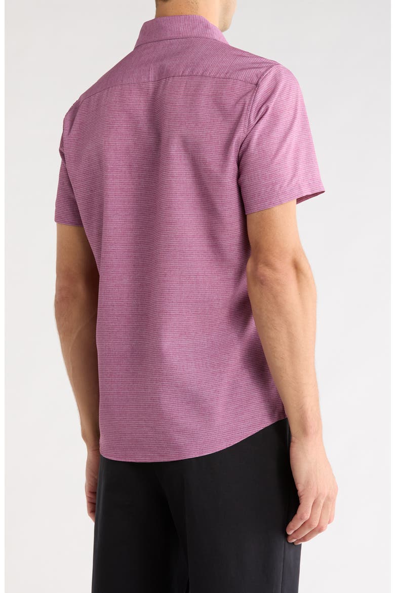 Davin Button-Up Shirt, Alternate, color, DARK MAGENTA