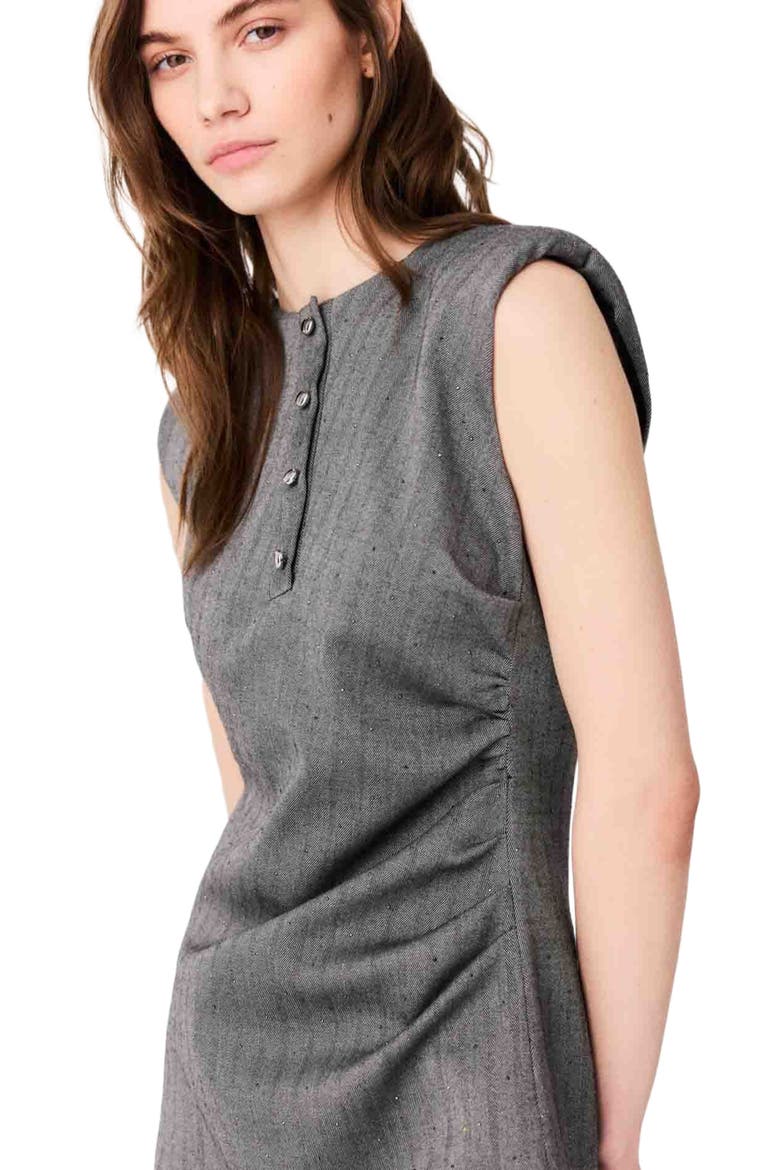 Short rhinestone tailored dress, Alternate, color, Grey