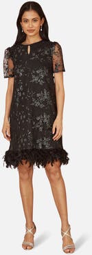 Yumi Sequin Embellished Floral Tunic Dress
