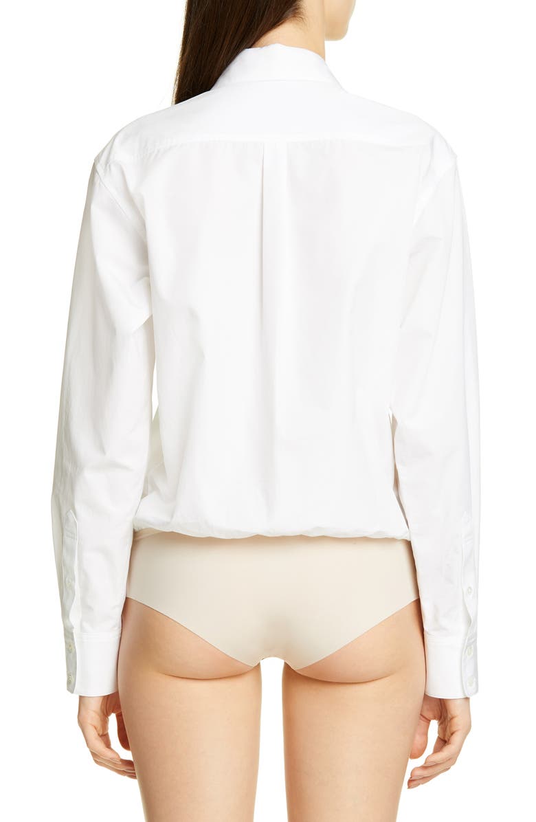 Alexander Wang Poplin Shirt Bodysuit, Alternate, color, 